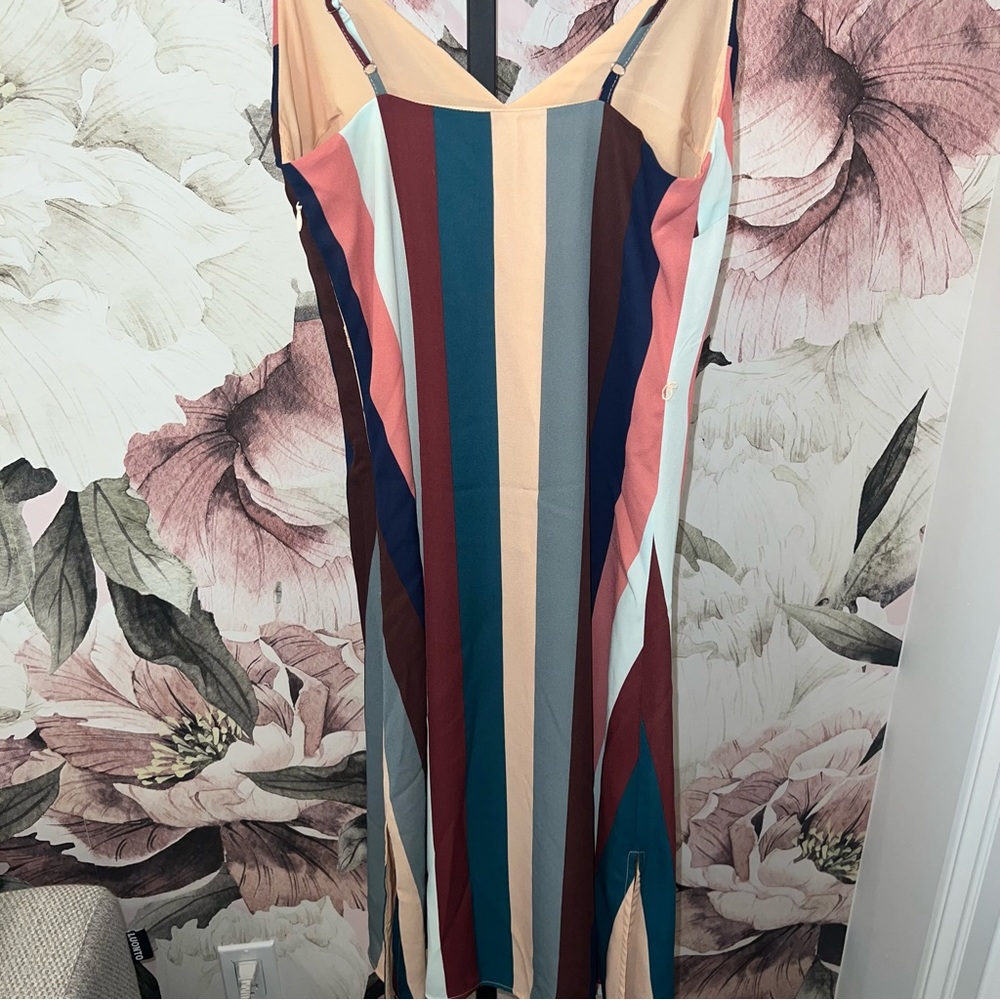 Lulu's Erina Mauve Multi Stripe Midi Slip Dress - image 4